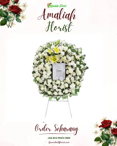 Krans Bunga Duka Cita di Sunter Agung