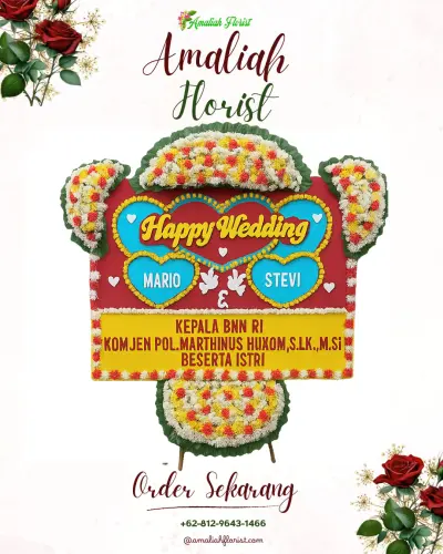 Karangan Papan Bunga Pernikahan di Sunter Agung